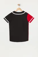 Boys Red and Black Canada Baseball Jersey