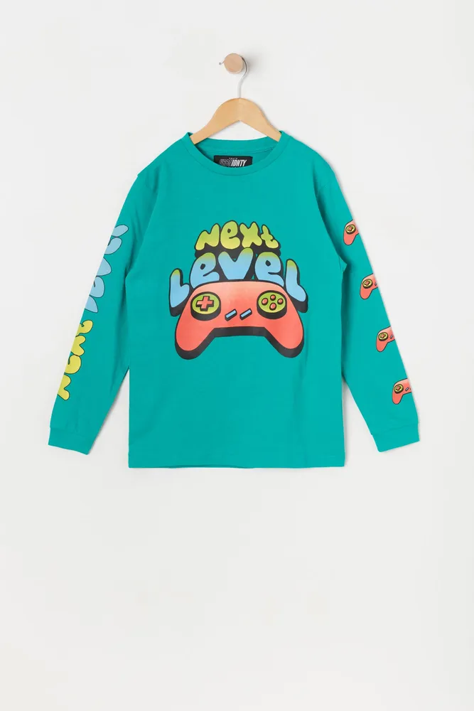 Boys Next Level Graphic Long Sleeve Top