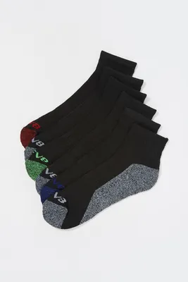 Boys Colour Pop Toe Ankle Sock (6 Pack)