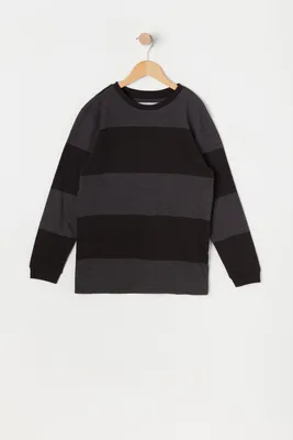 Boys Striped Relaxed Long Sleeve Top
