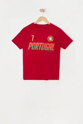Boys Portugal Graphic World Cup Jersey