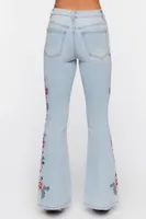 Floral Embroidered Flare Leg Jean