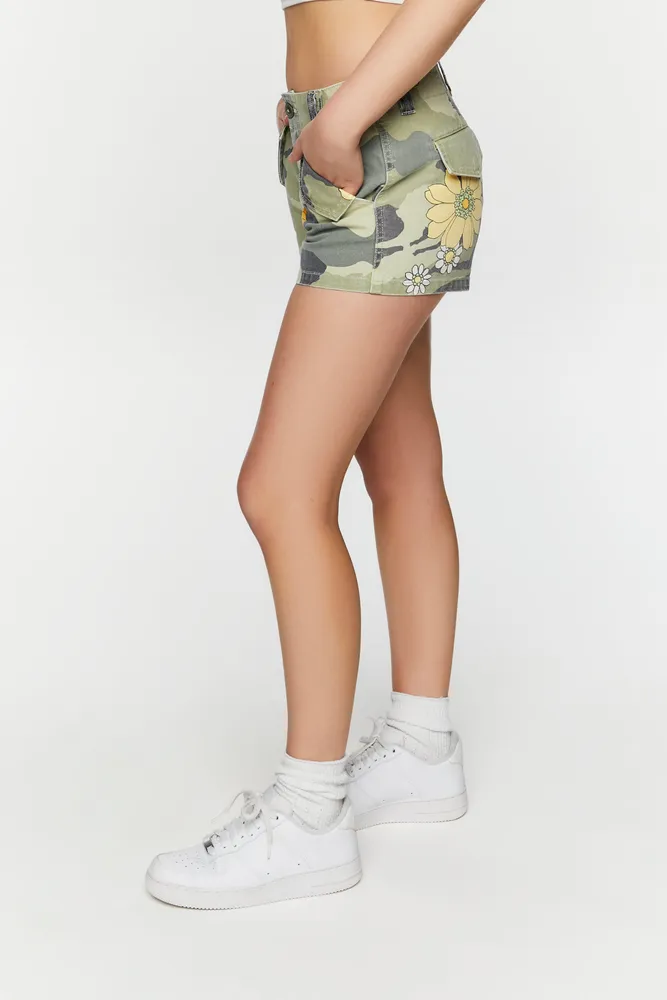 Floral Camo Print Short