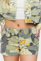 Floral Camo Print Short