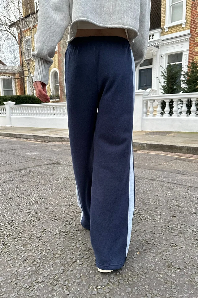 navy blue brandy melville style sweatpants