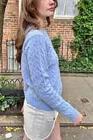 Olsen Wool Cable Knit Cardigan