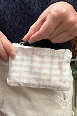 Heart Plaid Coin Purse