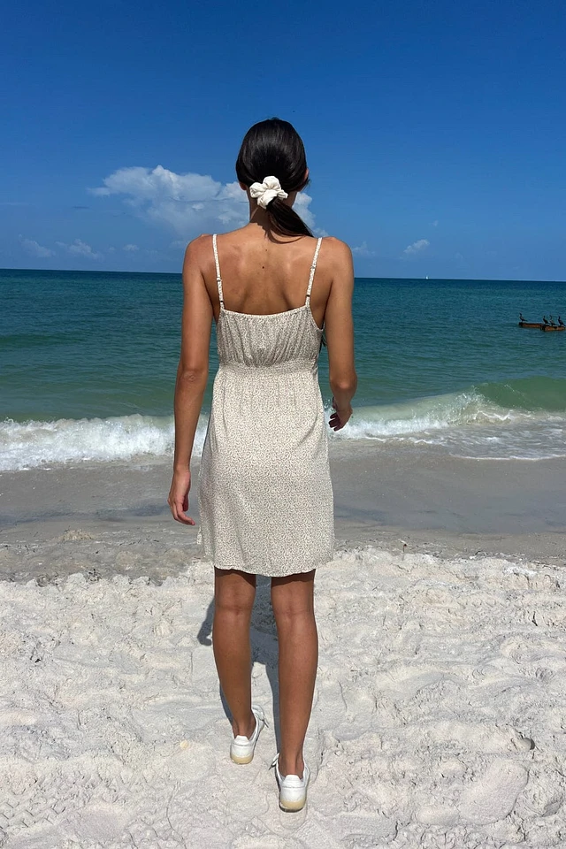 strapless open back dress Zara Purple Ditzy Floral Print Satin Textured Tie Straps Mini Cami Sli   Brie