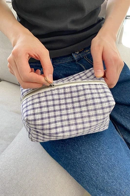 Plaid Mini Makeup Bag