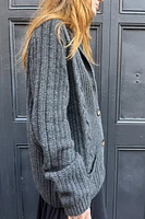 Autumn Wool Cable Knit Cardigan