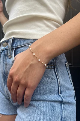 White Bead Bracelet