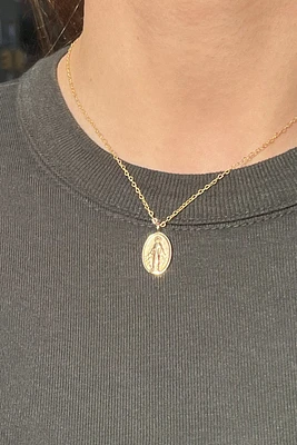 Double-Sided Mother Mary Necklace