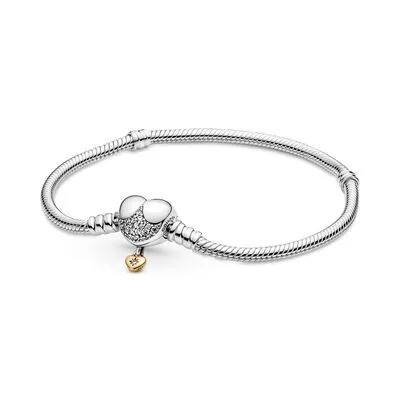 Disney Princess Pandora Moments Heart Snake Chain Bracelet