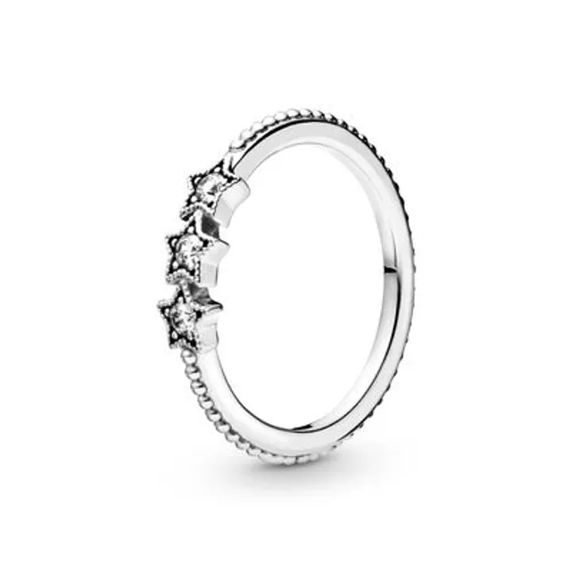 Pandora Celestial Blue Sparkling Moon Ring