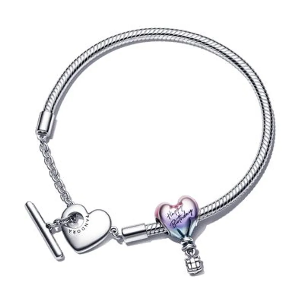 S. Steel Lock Charm Bracelet (Large)