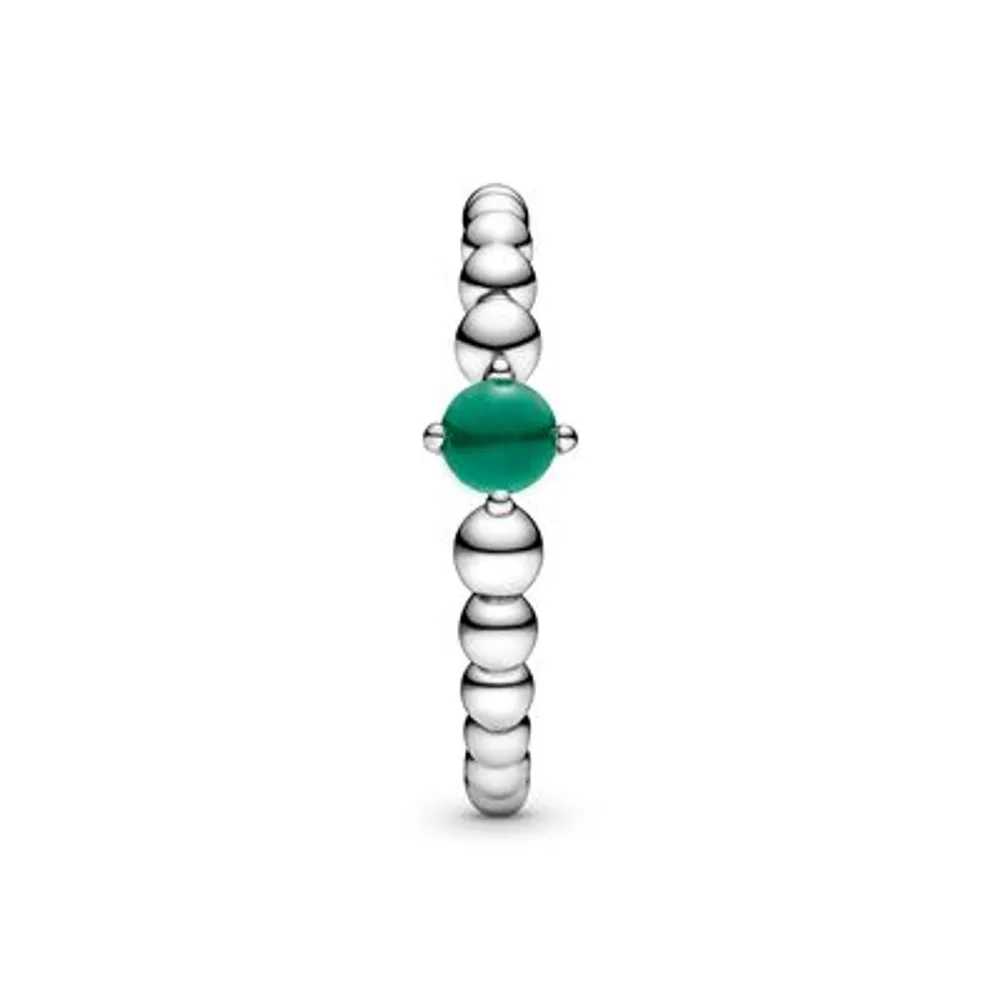 FINAL SALE - May Rainforest Green Beaded Ring