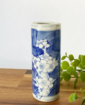 Chinoiserie Cylinder Mini Vase