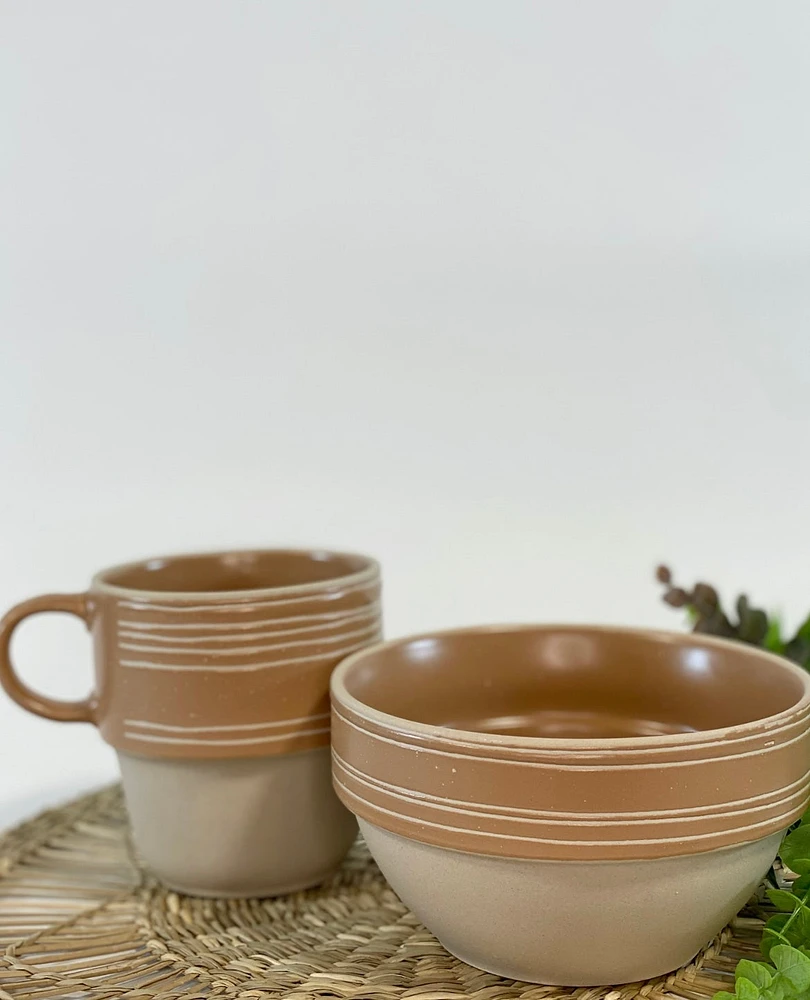 Etched Stoneware Collection -Toffee Cream