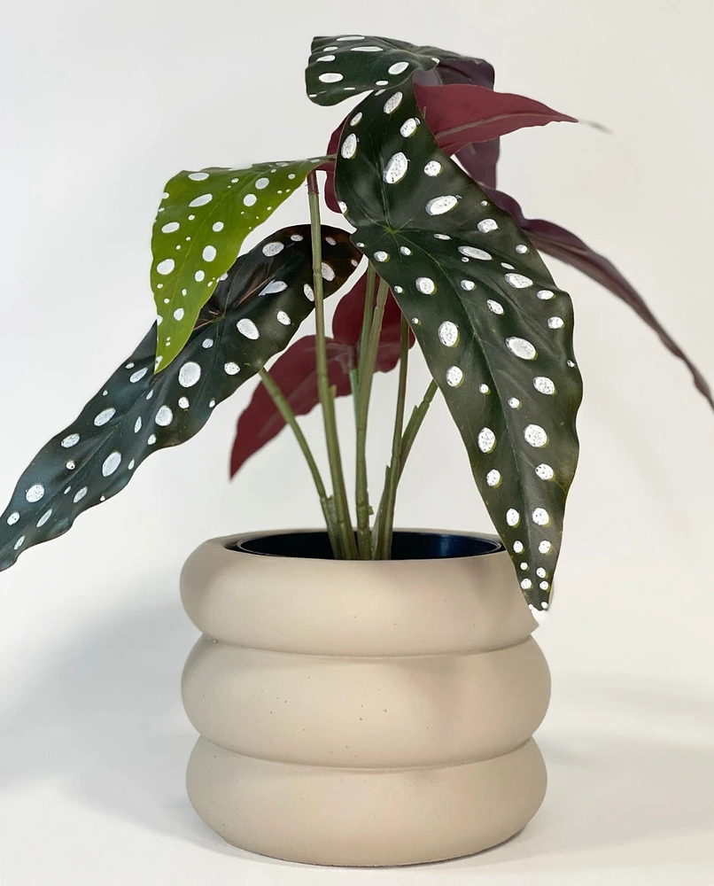 Layered Plant Pot -Greige