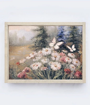 Framed Wildflowers & Butterflies Artwork