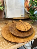 Teak Paddle Trays