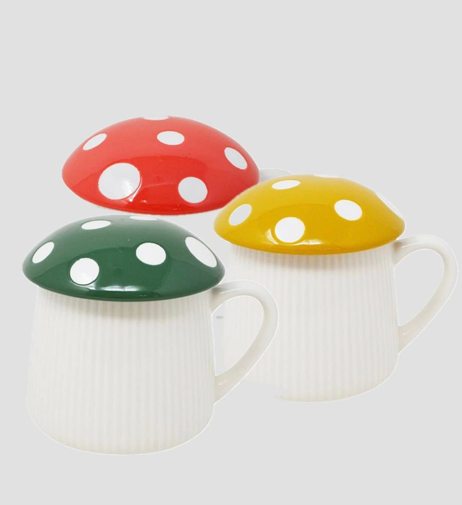 Mushroom Mugs With Lid