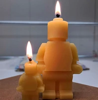 S/5 Beeswax Candles -Lego