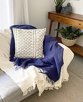 Navy Beach Slub Blanket