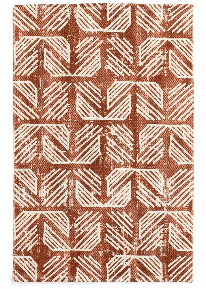 Seville Printed Rug -Rust