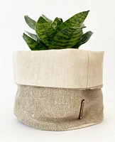 Rustic Linen Small Planter