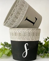 Monogrammed Pots