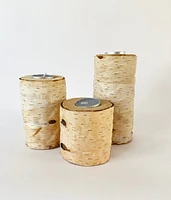 S/3 Birch T-Light Holders