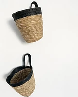 S/2 Wall Hanging Jute Baskets