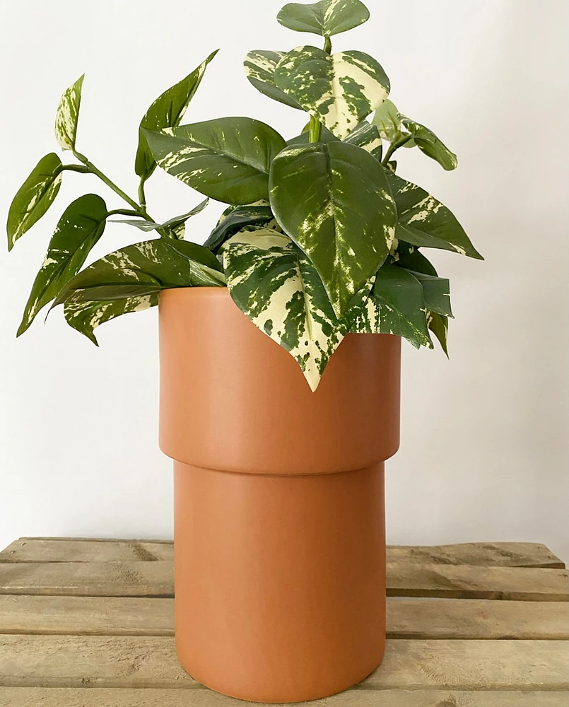 Vermillion Cylinder Pot