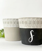 Monogrammed Pots