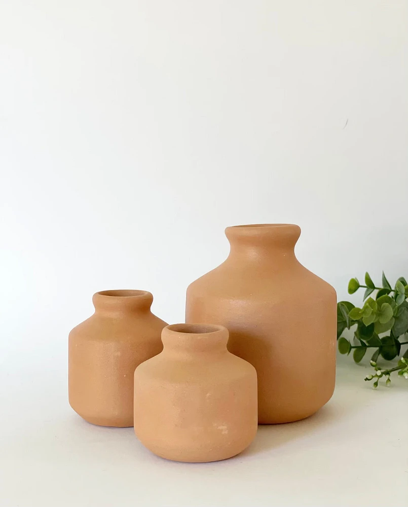 Kos Terracotta Bottle Vases