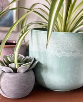 Sage Marbled Plant Pot