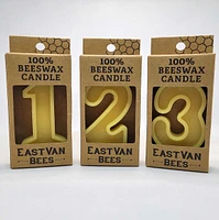 Number Beeswax Birthday Candles