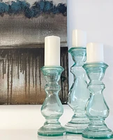 Rec Candle Holders -Blue