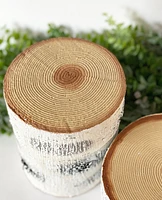 Faux Birch Log Risers