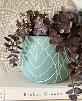 Embossed Leaf Pots