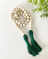 Beaded Garlands with Green Tassels