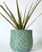 Embossed Leaf Pots