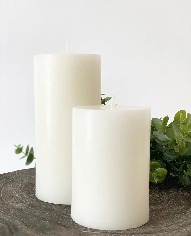 Cari Pillar Candles -White