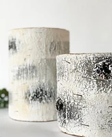 Faux Birch Log Risers