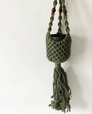 Lori Beaded Macrame -Green