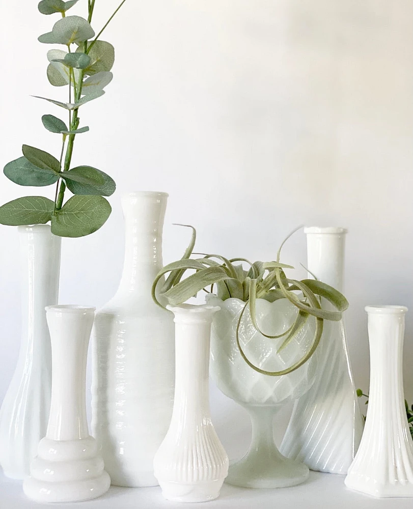 Assorted Milk Glass