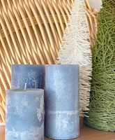 Blue Pillar Candles