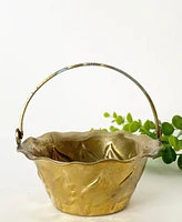 Brass Dish Leaf with Handle