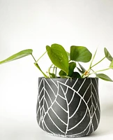 Embossed Leaf Pots